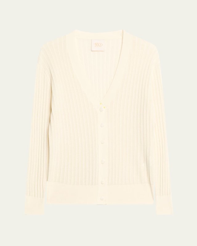 Pointelle-Knit Cardigan